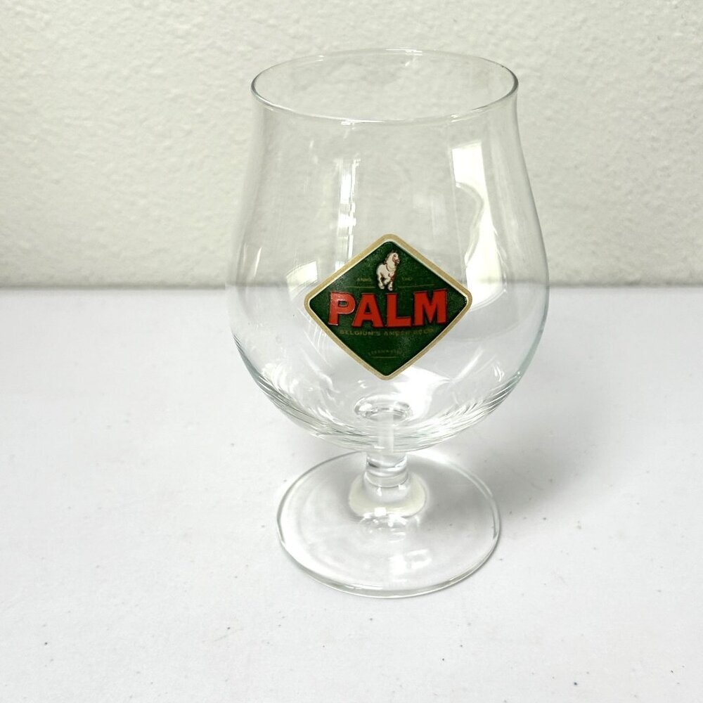 Palm Belgium Amber Beer Tulip Glass Brewery Barware Horse Logo